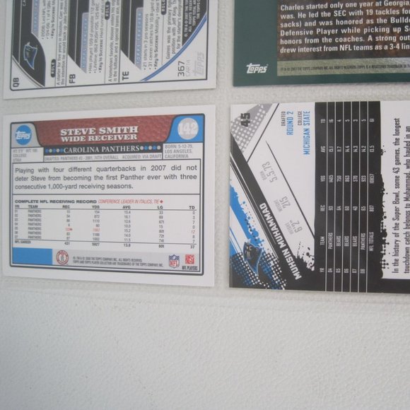 Lot of 8 Carolina Panthers NFL Player Cards - Picture 6 of 12